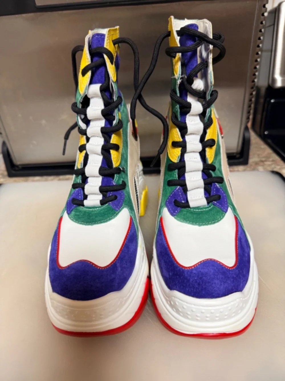 Platform rave sneaker boots